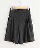 Jikeulib Two-Button Pintuck Line Bermuda Shorts