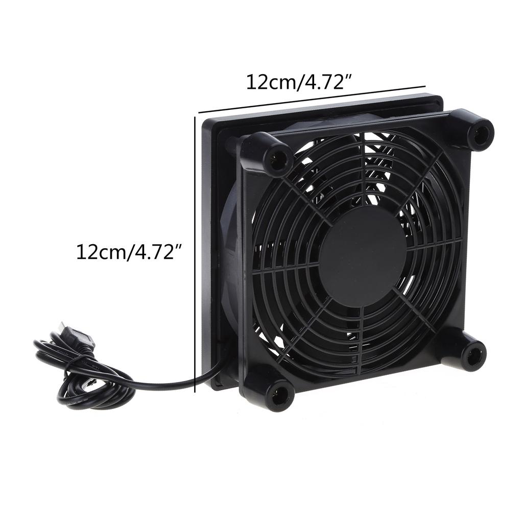 120mm 5V USB Powered Fan Cooling for Router Modem TV Box Router Cooling Case Fan for Cooling Various Electronics Device