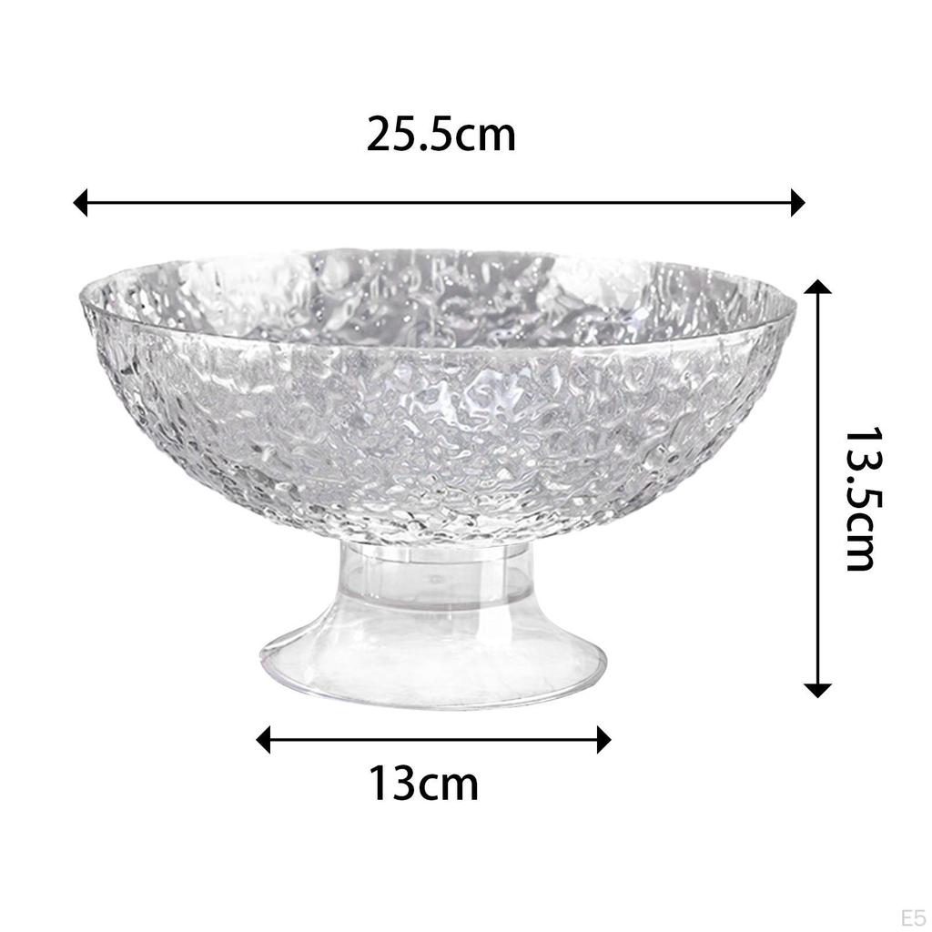 Footed Fruit Bowl Dessert Display Stand with Draining Holes Base Tray Snacks Basket for
