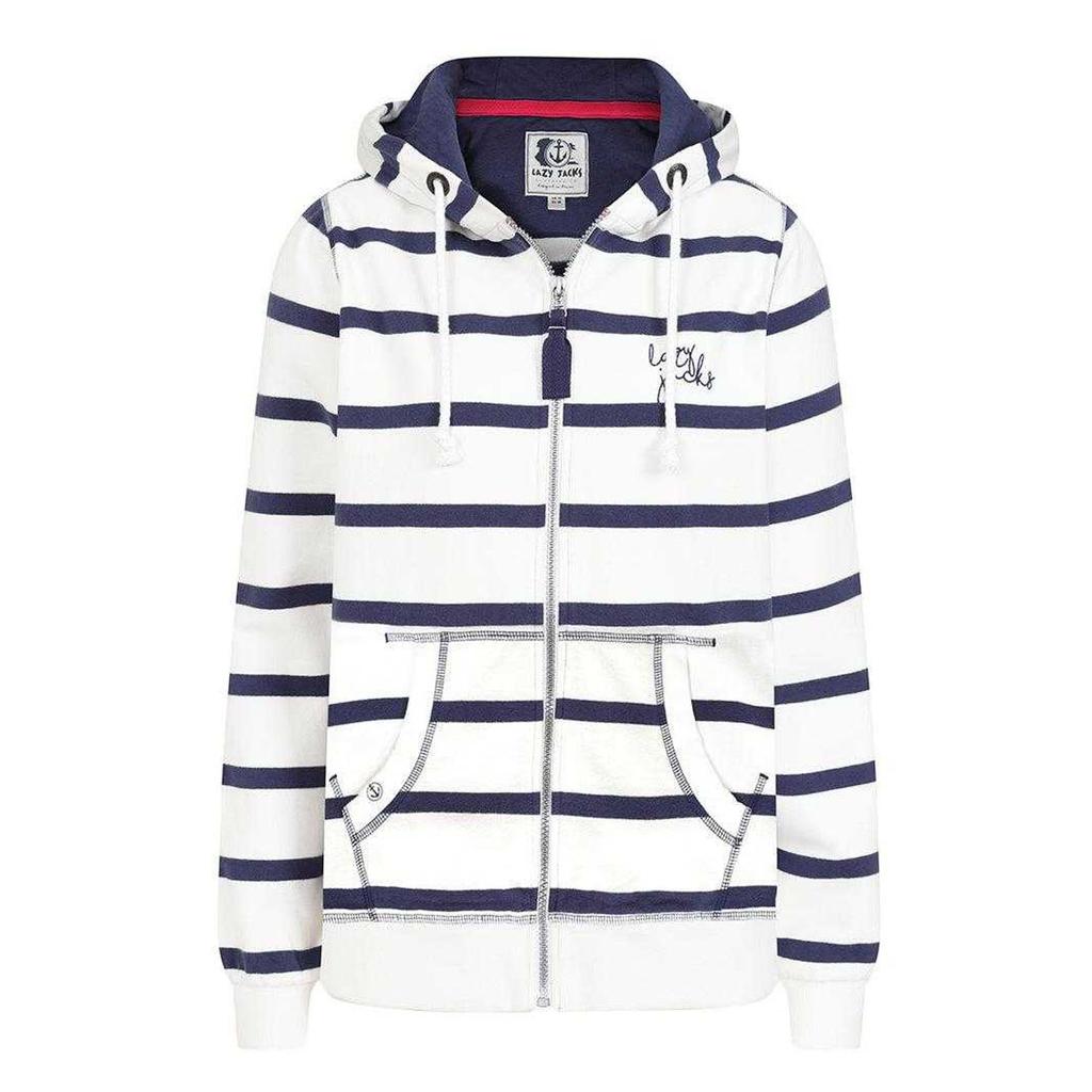 Lazy Jacks Womens/Ladies Striped Full Zip Hoodie