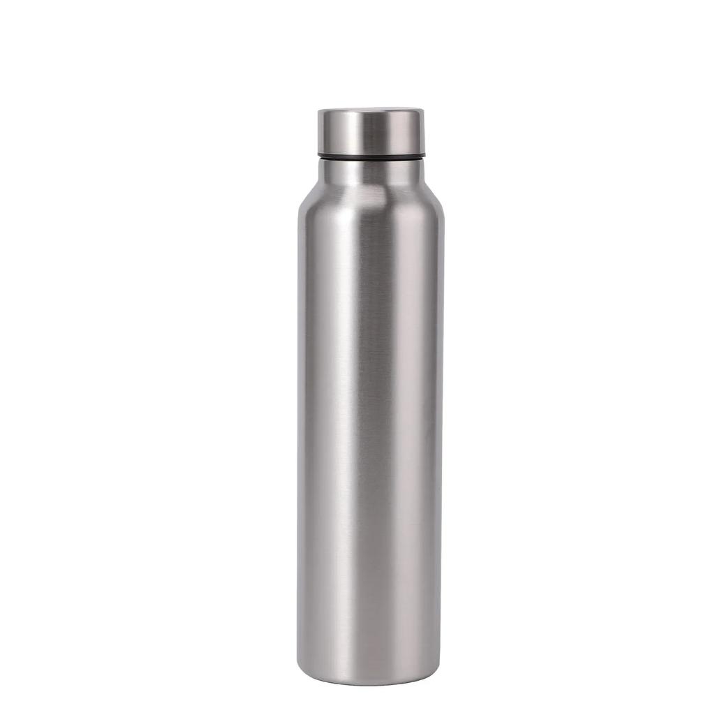 Borraccia sportiva in acciaio inossidabile da 1000 ml di alta qualità, monostrato, robusta, in metallo, per campeggio, sport, palestra