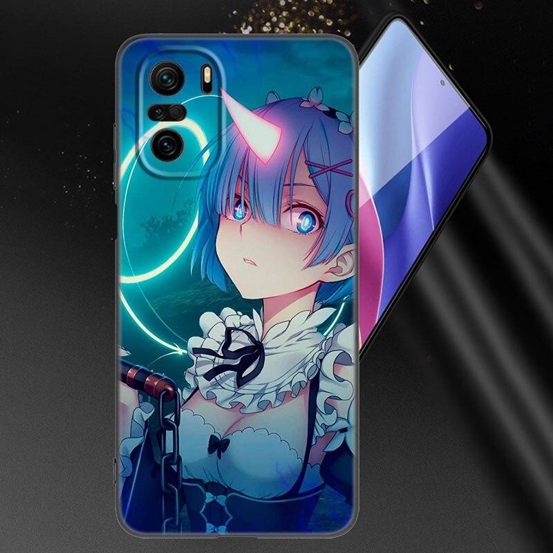 Anime Cute REM Phone Case For Xiaomi Mi POCO X3 NFC GT M4 M3 12 11T 10T Pro A3 11 Lite NE 5G 12X 11i F3 Soft TPU Black Cover
