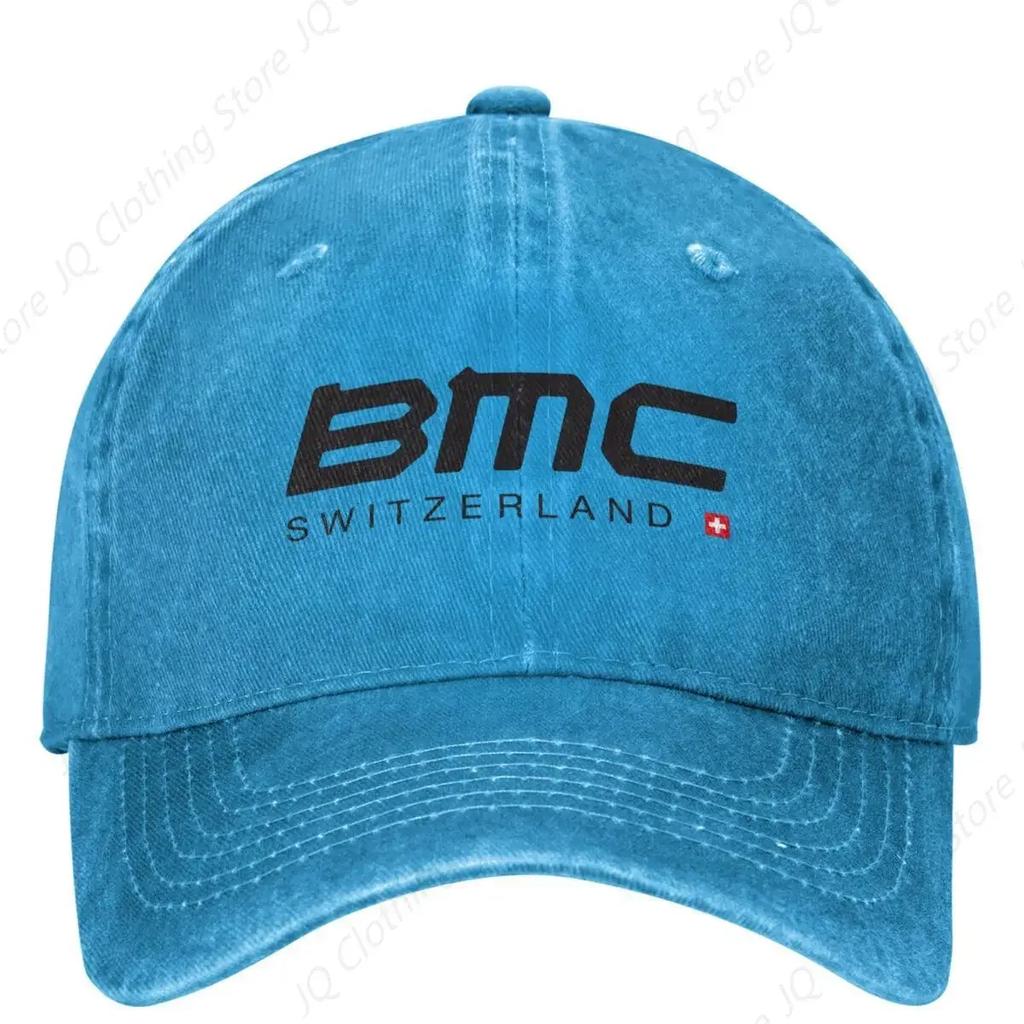 Unisex Women BMC Bicycle Baseball Caps Vintage Distressed Cotton Biker Cycling Snapback Hat Adjustable