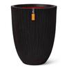 CAPI EUROPE Elegant Vase GROOVE - 46x58 Cm - Black