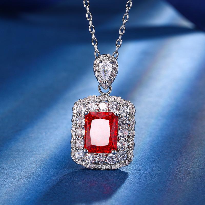 Herbst- und Winterschmuck Hochkarbon-Diamant Eisblumenschliff Kupfer gefasst Zuckerwürfel-Set Damen Blei Stein 8 * 10