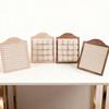 Wooden Ring Display Stand Soft Velvet Lining Large Capacity Smooth Finish Jewelry Rack for Commercial Personal Jewelry Display