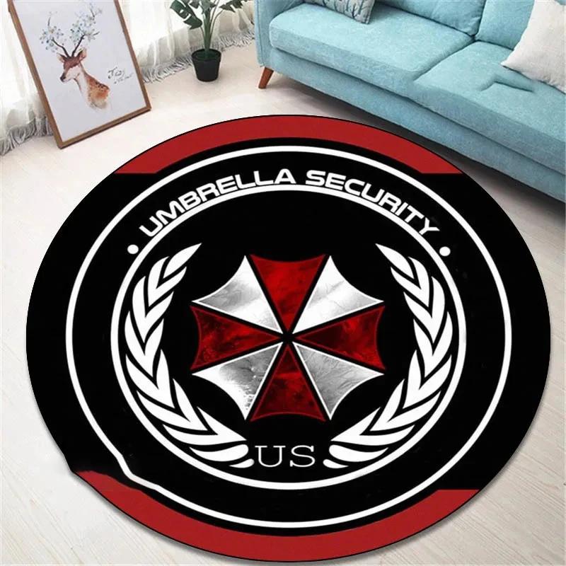 R-Resident Evil Umbrella Printed Round Carpet Living Room Bedroom Beautiful Mats Non -slip Door Pad Floor Mats Birthday Gift