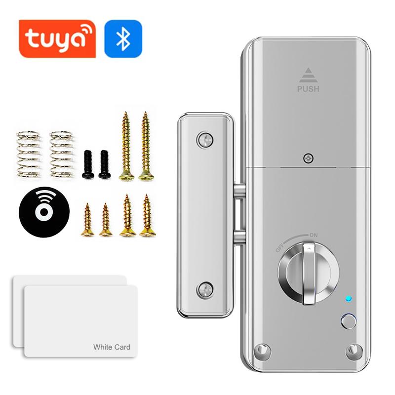 Tuya Smart Elektronisches Schloss Schlüsseloses Eingangstür Riegel Schloss Versteckte Unsichtbare Installation TTLock App IC-Karten Schloss für Holztür