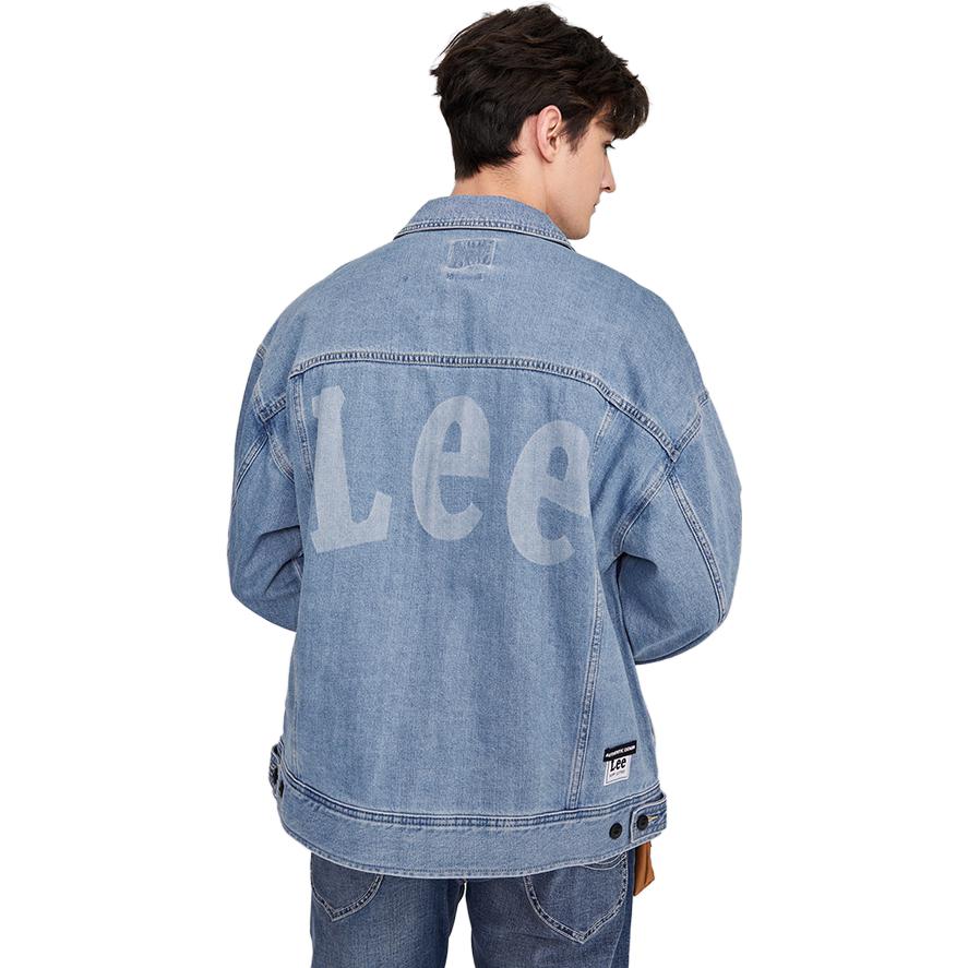 Lee Embroidered Letter Print Denim Jacket Men jackets Light-Blue LUT0066735PN00FA05011