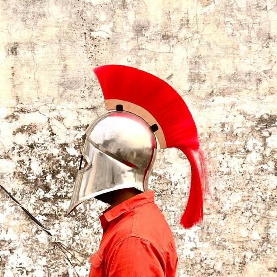 Greek Warrior Helmet Ancient, Wearable Design for Cosplay, LARP, Halloween Costume Best Gift For Him