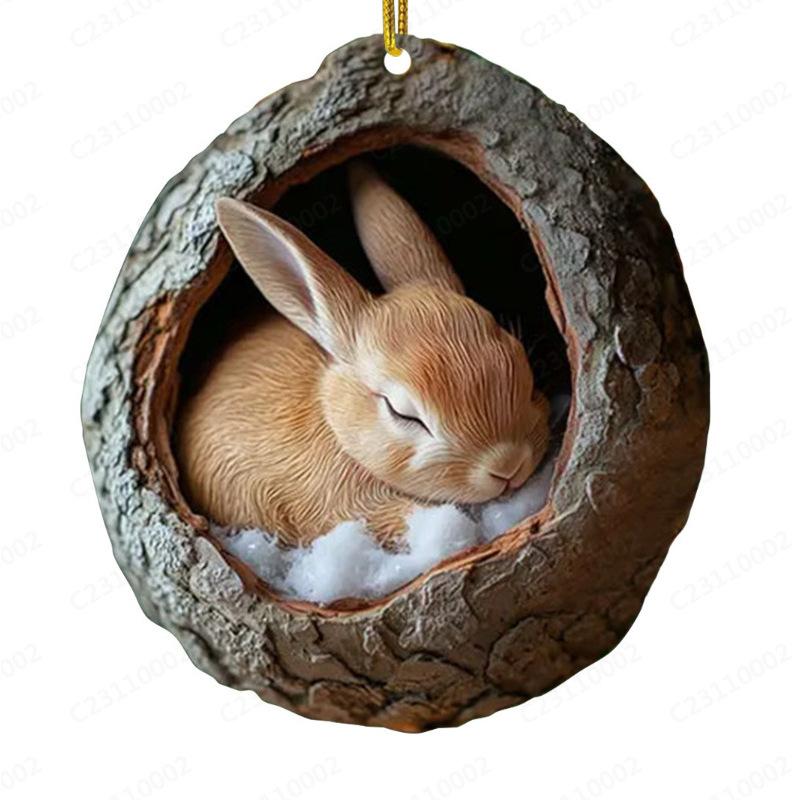 Christmas Acrylic Animal Ornaments 2025 Christmas Tree Pendant Seasonal Decor for Tree Hanging Xmas Navidad Party Supplies