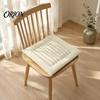 Chair Cushion for Dining Room Square Plaid Pad with Ties, Cotton Linen Breathable Seat Cushion, Buffalo Check Home Office Chair, 16 X Inch Non