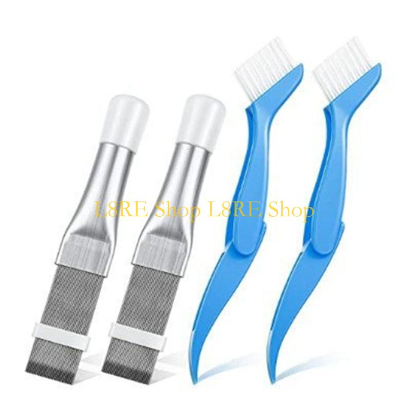 L8RE 6Pcs Air Conditioner Fin Cleaner Set Fin Comb Condenser Fin Straightener Brush