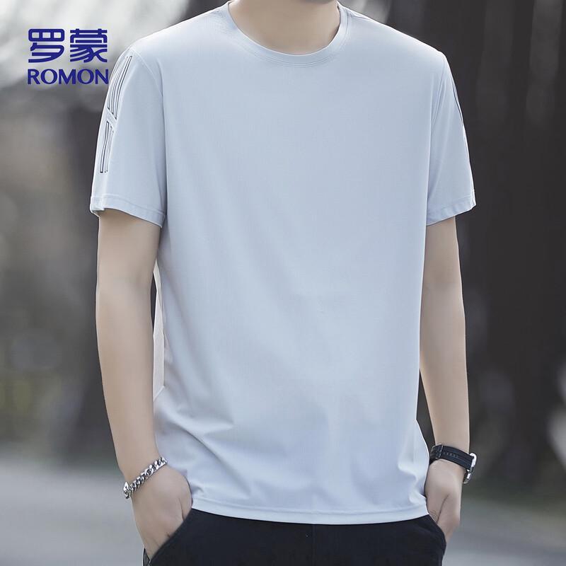 ROMON Men's Ice Silk Short Sleeve T-Shirt