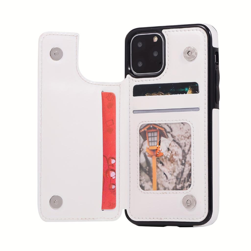 Handytasche, Brieftaschen-Handyhülle mit Kartenhalter, PU-Lederhülle mit Ständer und Kartenfächern, doppeltem Magnetverschluss und langlebiger, stoßfester Hülle für das iPhone