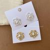 Pearl Hollow Camellia Stud Earrings: Unique, Elegant, Light Luxury Jewelry for Women