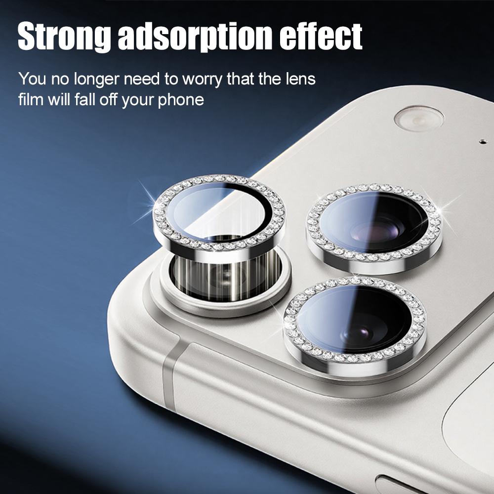 Diamond Rhinestone Camera Lens Protector For Apple iPhone 17 Air 16 15 14 13 Pro Max Plus Mini Independent Lens Cover Only 1PCS 4