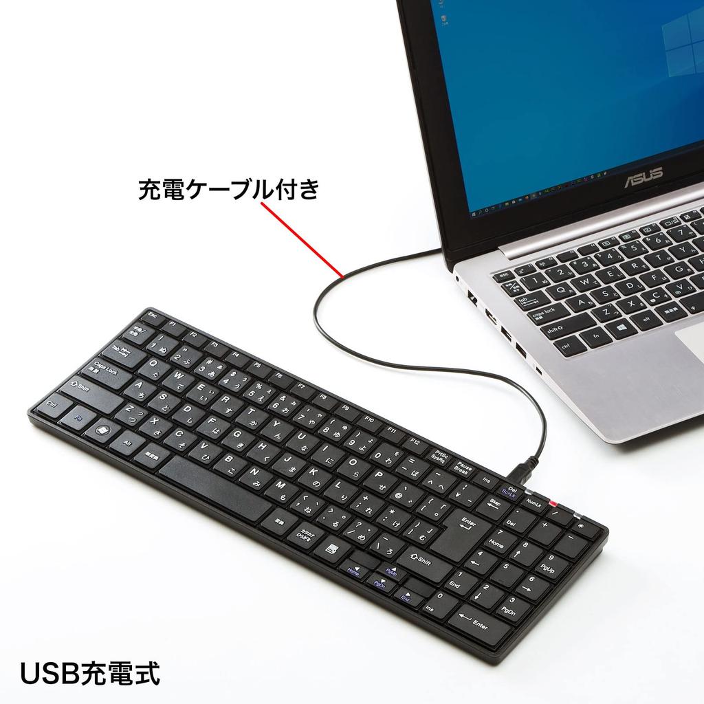Sanwa Supply Wireless Slim Keyboard (Black) SKB-WL22BKN