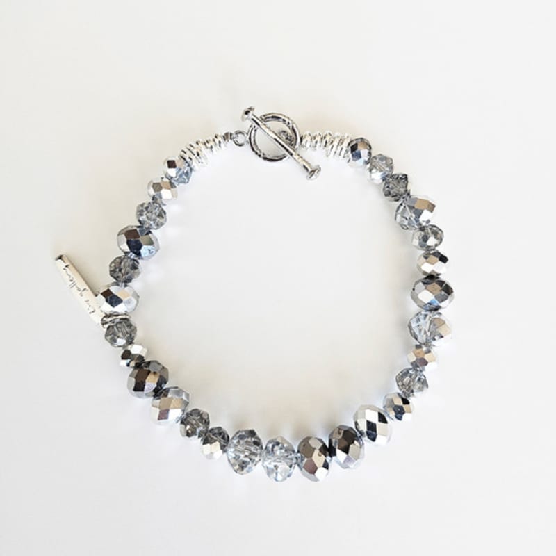 

Eliz by Lizgallery Holiday Crystal Bracelet Silver