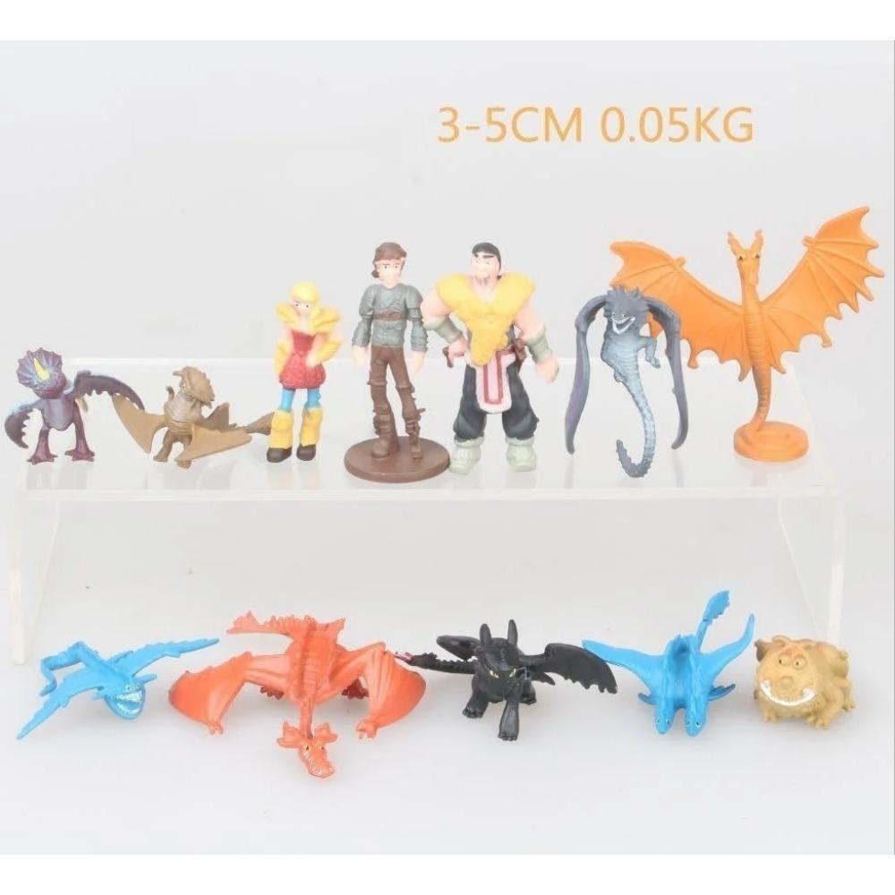 Anime Train Dragon Expert Figure 6/8/10/12/15/18pcs Dragon Experts Figurine Collection Models Doll Toys For Kid Birthday Gifts