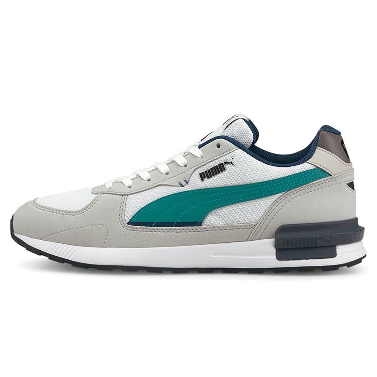 Puma Unisex Graviton Sneakers White Gray Green 380738-03 EU 36
