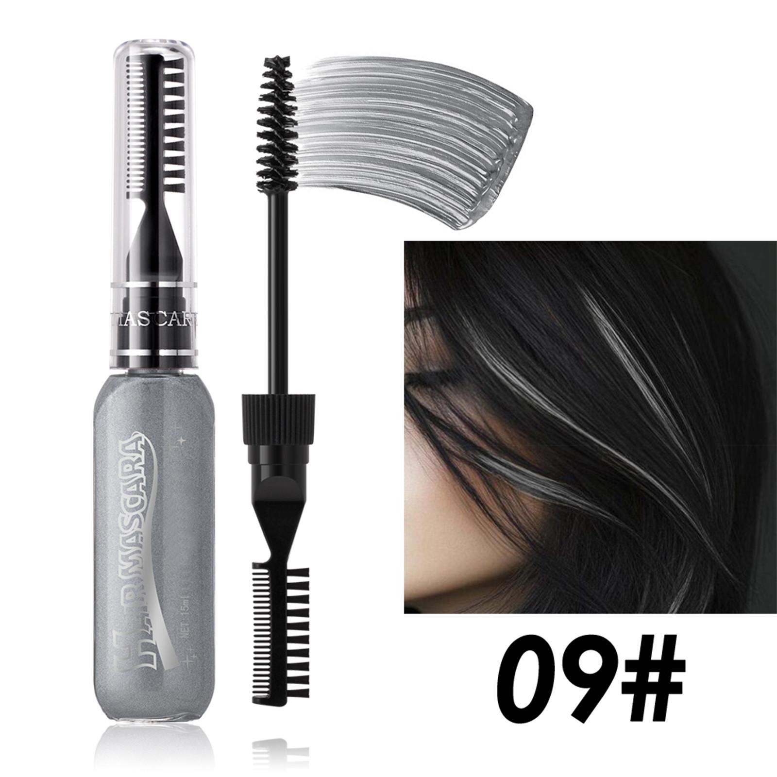 

Одноразовая двухголовая расческа для окрашивания волос, ресниц, вечеринки, сценического макияжа, окрашивания волос, удобная и практичная.15 мл One Size серебряный