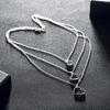 Charm Designer 925 Sterling Silver Heart Bracelets Neckalce Jewelry Setsfor Women Classic Fashion Party Wedding Couple Gifts