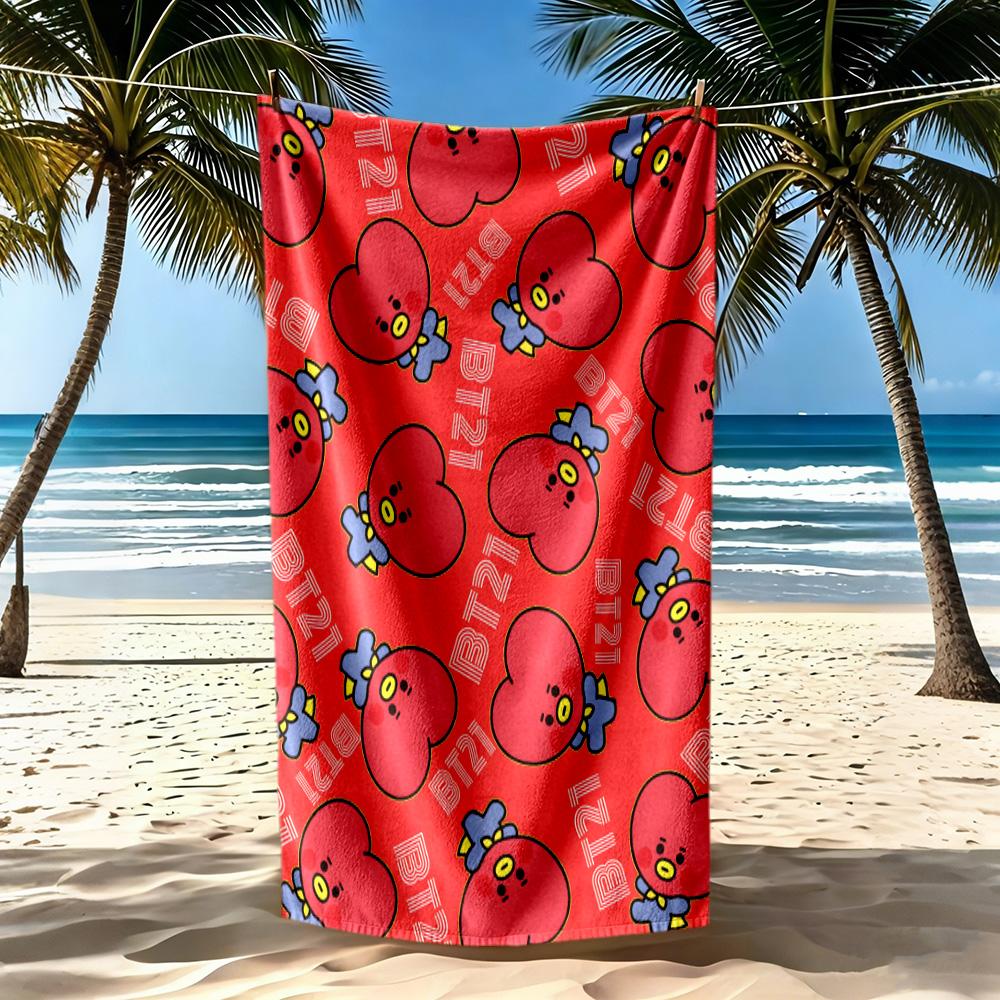Heart Love Beach Towel Quick-Dry Soft Microfiber Comfortable Lightweight Perfect for Traveling Yoga Camping and Swimming