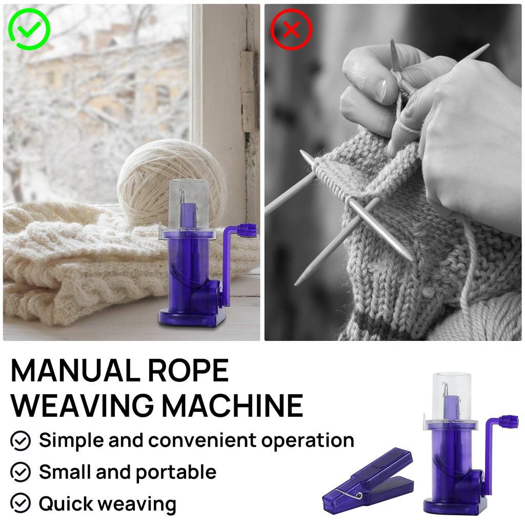 Easy Weaver Knitter Hand-Operated Weaver Knitting Tool Portable Mini Knitting Mill Machine Household French Knitting Machine