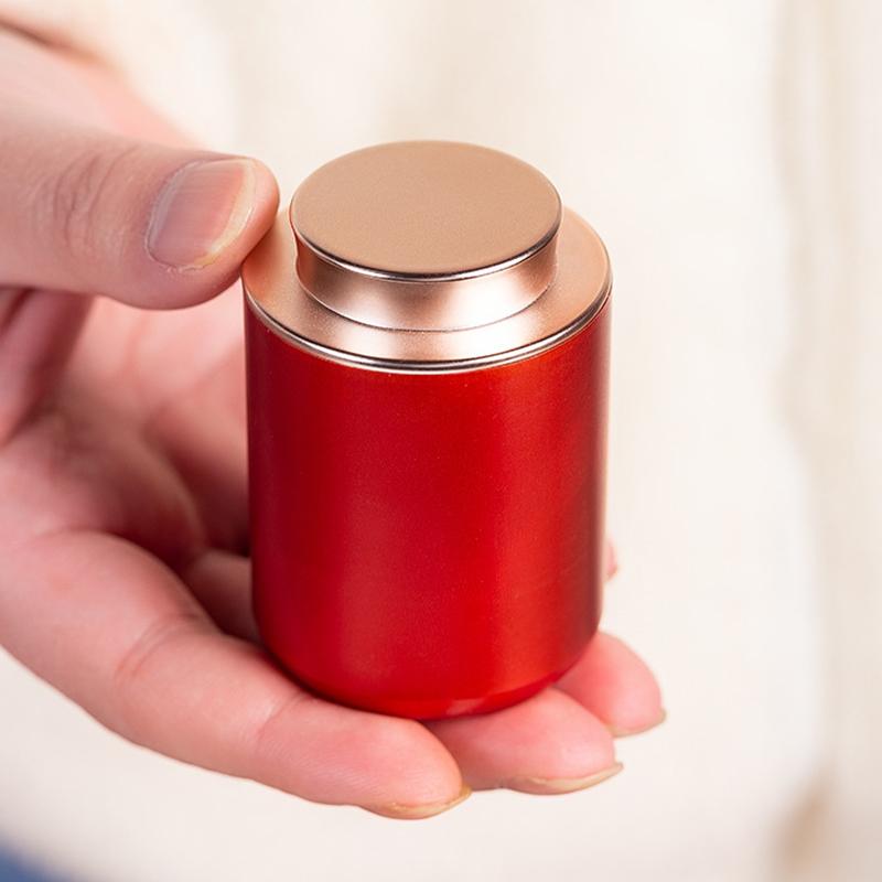 1Pc Creative Mini Empty Tea Tin Can Household Tea Sealed Jar Portable Travel Metal Storage Can