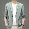 Yaz Ince Erkek Blazer Ceket Yüksek Kaliteli erkek Moda Rahat Buz Ipek Nefes Takım Elbise Ceket Erkekler için Düğün Takımları 4XL