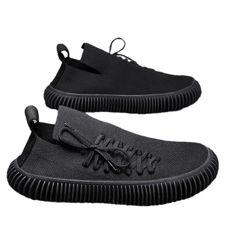 Herren Slip-On Laufschuhe Ultraleicht Atmungsaktiv Rutschfest Laufschuhe Lässige Mode Sneaker Gestricktes Mesh Trainings-Sportschuhe für Herren