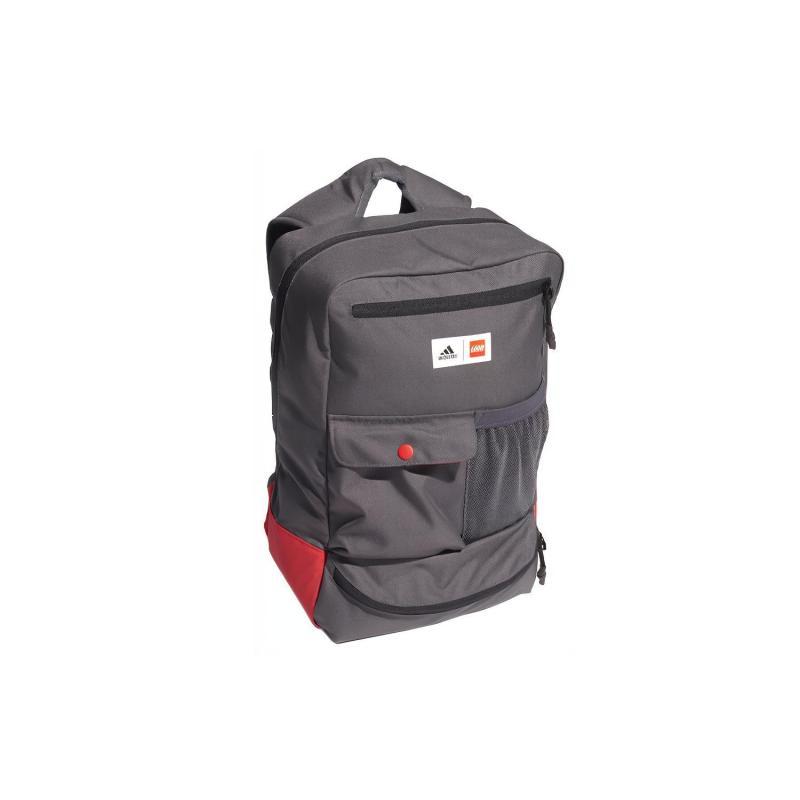 Adidas Polyester Backpack Regular Unisex Gray Red Multicolor Adidas GM4534