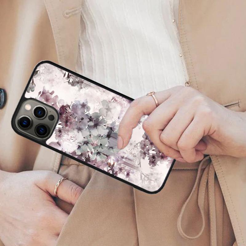 Romantic Pink Teal Watercolor Chic Floral Magnetic Phone Case For APPLE iPhone 17 Air 16 14 13 12 Pro Max 15 Plus MagSafe Cover