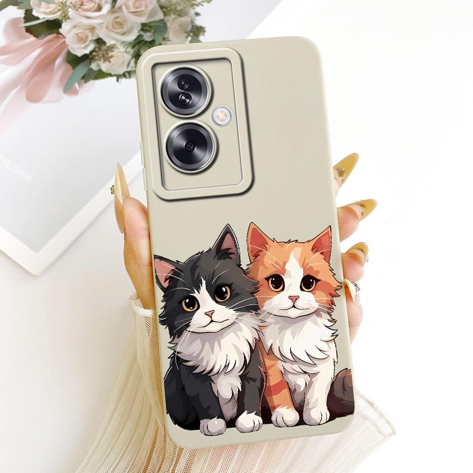 For OPPO A79 5G Cute Cat Flower Cartoon Phone Case For Oppo A79 CPH2553 CPH2557 Shockproof Soft Silicone Covers Bumper