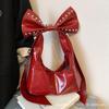 Fashion Rivet Underarm Bag Women's 2025 New Premium Versatile Shoulder Bag Niche Bow Commuter Bag