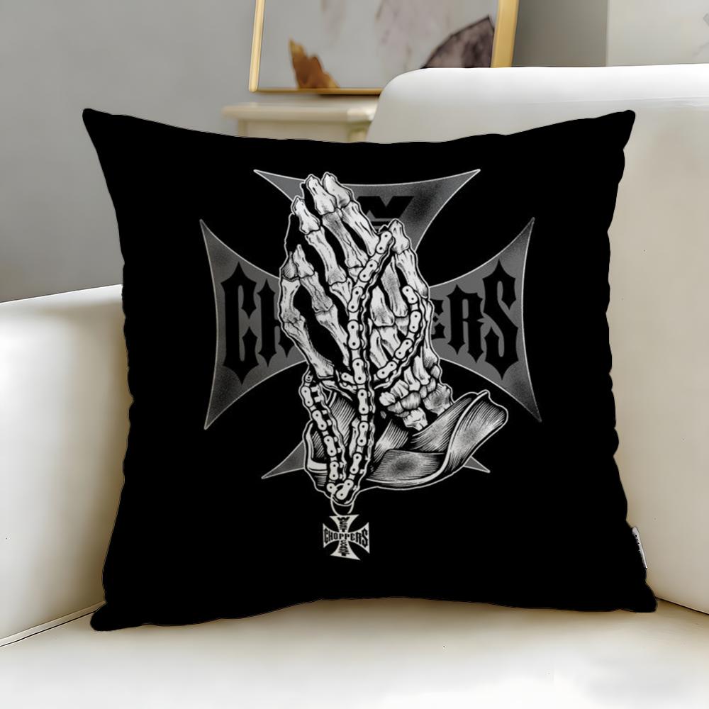 Stylish Wwcc West Coast Choppersiou Cushion Cover Soft  EasyWash Pillow Case  Versatile for Couch Bed Travel and Office