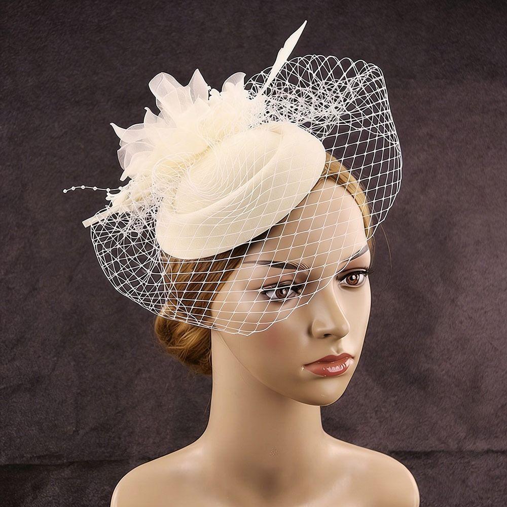Veil Vintage Hat Headband Mesh Ribbons Fascinator New Fascinator Caps  Hair Accessories