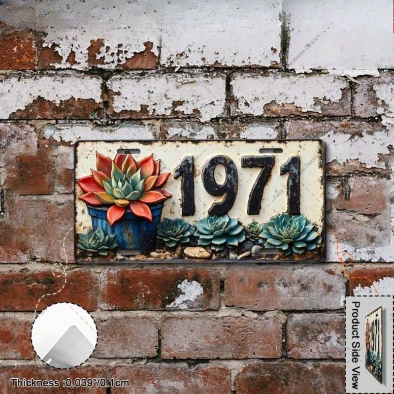 Motorcycle Souvenir License Plate, Metal Auto Wall Decor 15x30cm