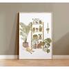Watercolor Cute Kittens Potted Plant Canvas Print Cartoon Green Plants Animals Wall Art Postes for Modern Living Room Home Decor