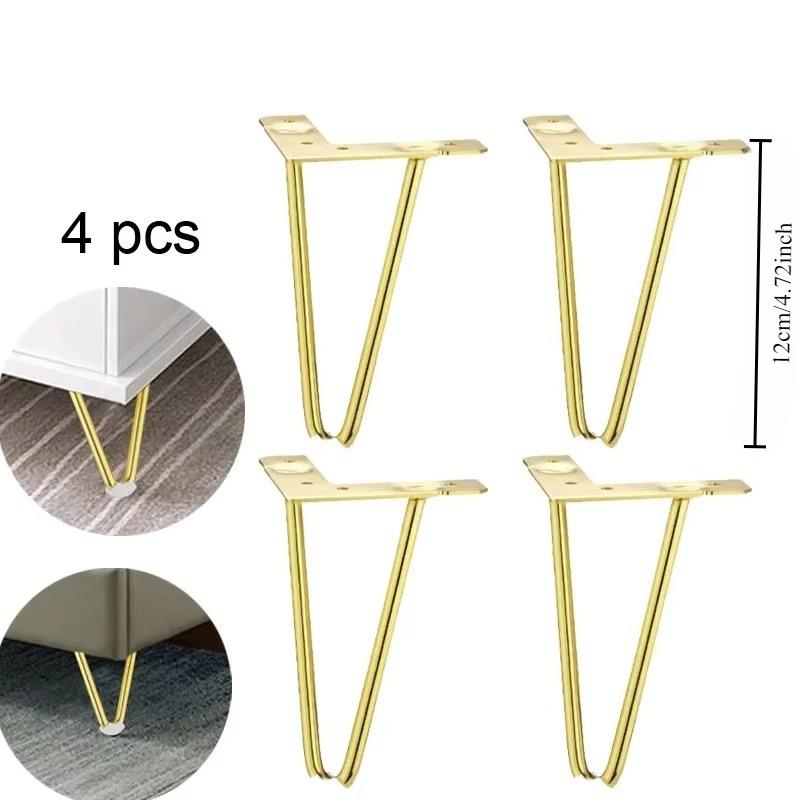4pcs Furniture Heavy Duty Metal Furniture Legs Rubber Floor Protectors Cabinet Legs Sofa Legs Dresser DIY Dresser Stand Table