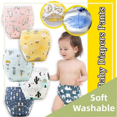 5PC Cartoon gedruckt atmungsaktive Baby wiederverwendbare Windel für Schlafzimmer Windel Shorts Trainingshosen