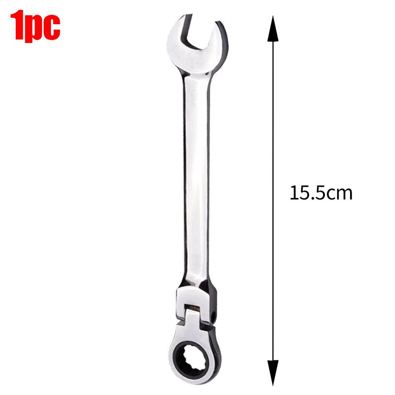 Высокоуглеродистая сталь Регулируемая головка Трещоточный гаечный ключ Комбинированный гаечный ключ Открытый шарнирный трещоточный гаечный ключ Инструменты для ремонта автомобилей