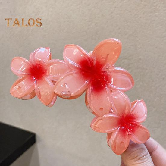Flower Shape Hair Claw Strong Grip Anti-slip Hair Clip Shower Back Head Hair Clip Vacation Hair Accessories