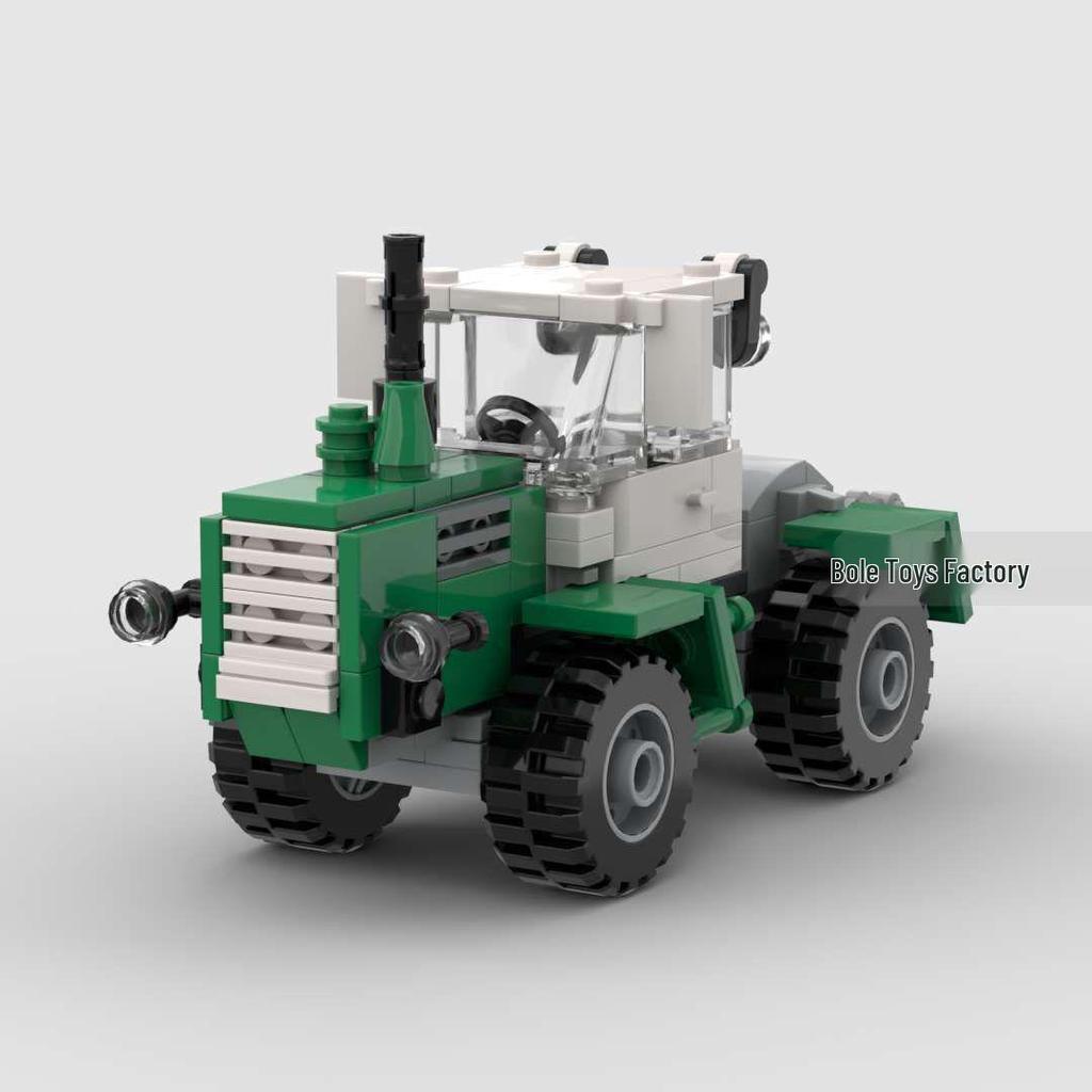 MOC Bricks Compatible Green Tractor Building Set - Creative Toy Blocks