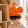 Cappello a forma di testa di peluche, Cappello a forma di pesce pagliaccio in peluche, Cappello costume da pesce pagliaccio di Halloween per bambini Cosplay Adulti, Travestimento per spettacoli teatrali Feste Morbido