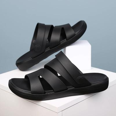 Modische Herren Sandalen Outdoor zum Hineinschlüpfen Herren Hausschuhe Atmungsaktiv Leichtgewicht Strand Schuhe Komfort Freizeit Schuhe Klassische Römische Sandalen