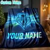 Custom Name Seattle Sounders Fc Crest Throw Blanket - Perfect for Couch, Bed, Office, and outdoor Travel - Ideal Gift for Christmas & Holidays