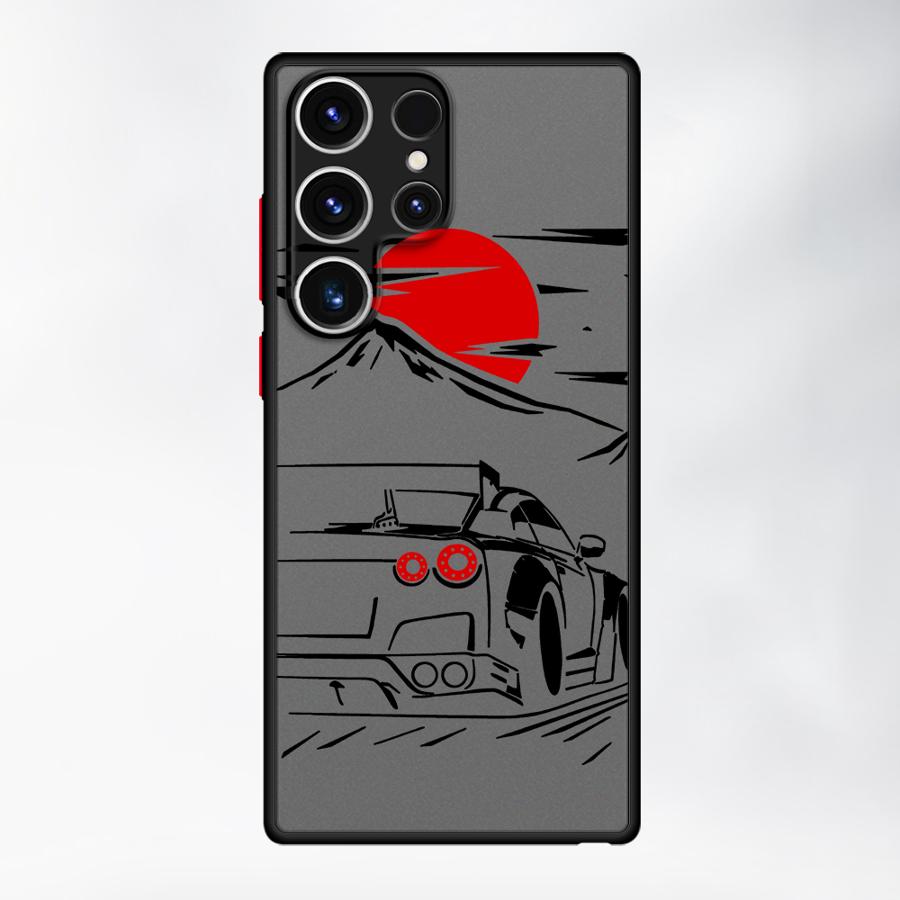 Cartoon Sunset Car Funda Back Phone Cover Case for Samsung Galaxy S20 FE S22 S21 S25 Ultra S26 S23 FE Note 20 Ultra 10+ S24 Plus