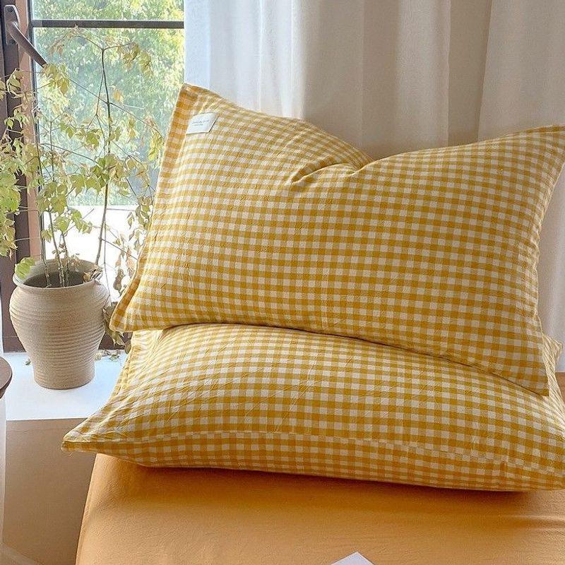 Premium 100% Cotton Pillowcase Pair 48x74cm for Home or Student Use